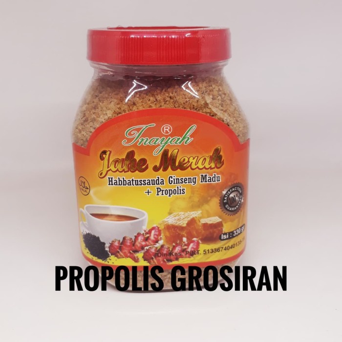 

Inayah Jahe Merah Instan plus Habbatussauda Ginseng Madu Propolis