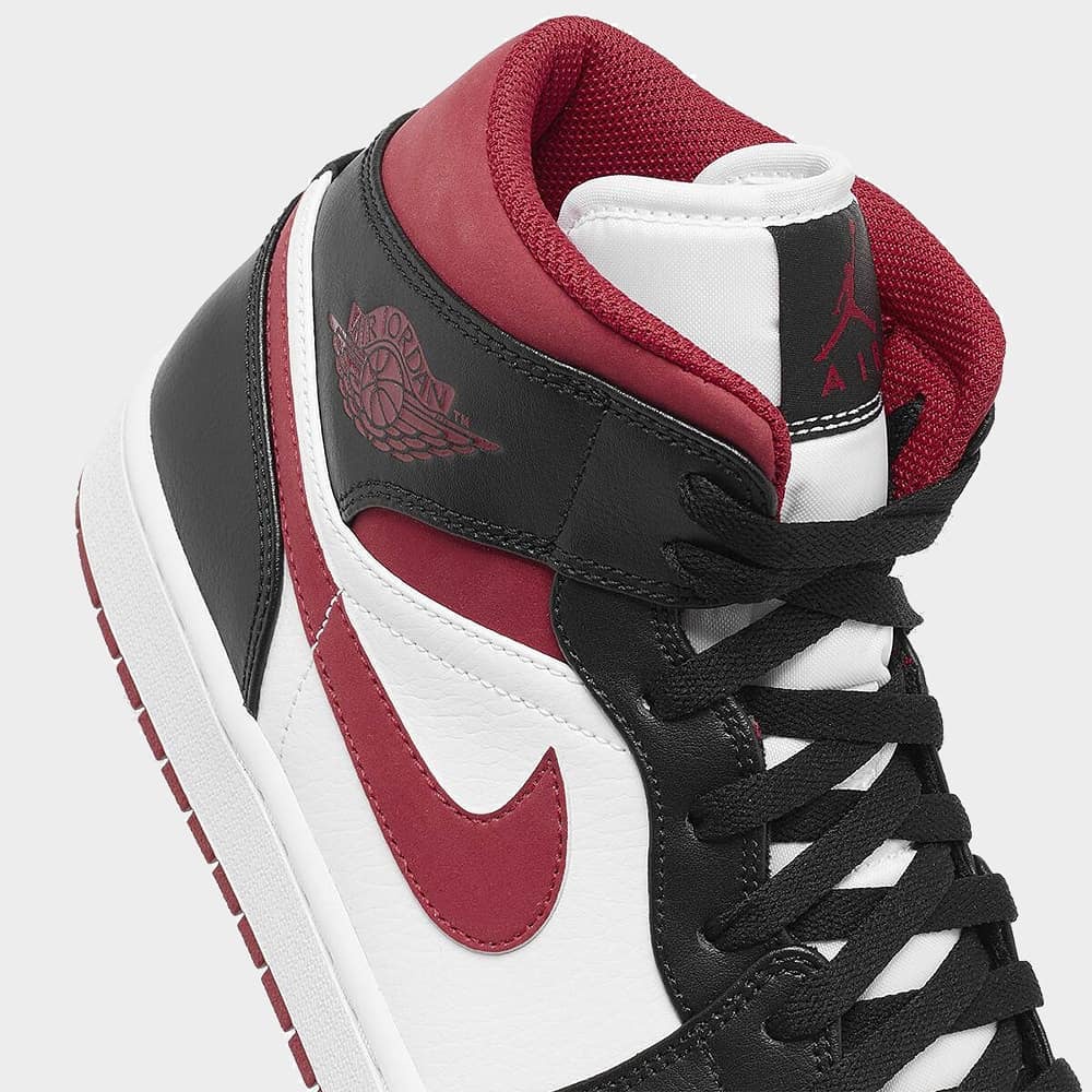 jordan 1 mid black red gym