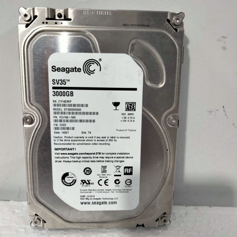 Harddisk 3TB HDD Internal PC 3,5&quot;