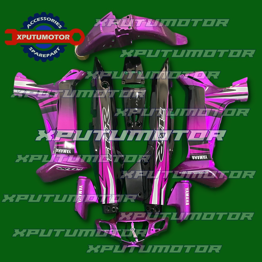 Cover Body Fizr F1zr Ungu Magenta Special Edition SE Bodi Yamaha Fiz R F1z R Full Set Halus Decal Fullset Kustom Decal Custom Striping Roadrace Ungu Terong