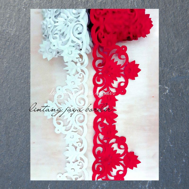 renda bordir roll aplikasi bunga mahkota