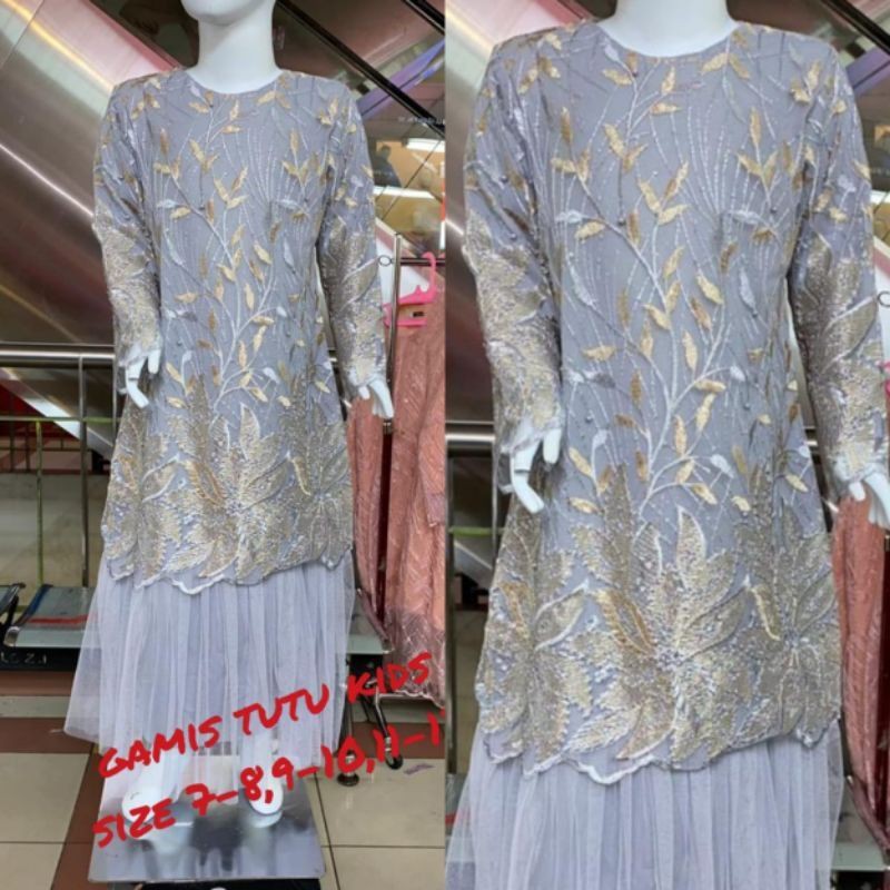 Realpict gamis tutu anak/kebaya anak/baju kurung anak