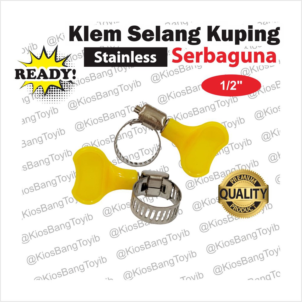 Klem Selang 𝐊𝐮𝐩𝐢𝐧𝐠 Gas LP/Stainless Hose Clamp 1/2&quot; 5/8&quot; 3/4&quot; 7/8&quot; 1 3/4&quot; Kualitas Import