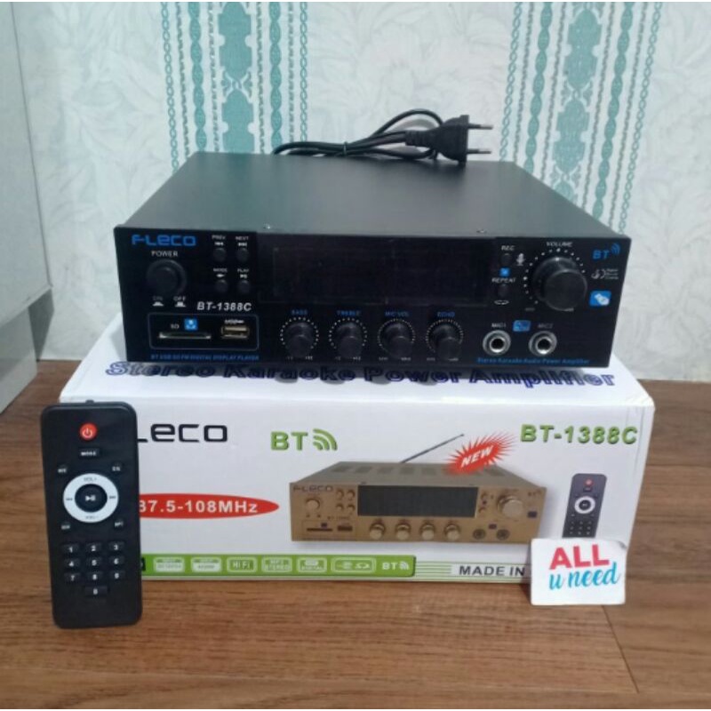 Cod Power Amplifier Fleco F-1388C/Amplie Bluetooth/Speaker/Salon Multifungsi