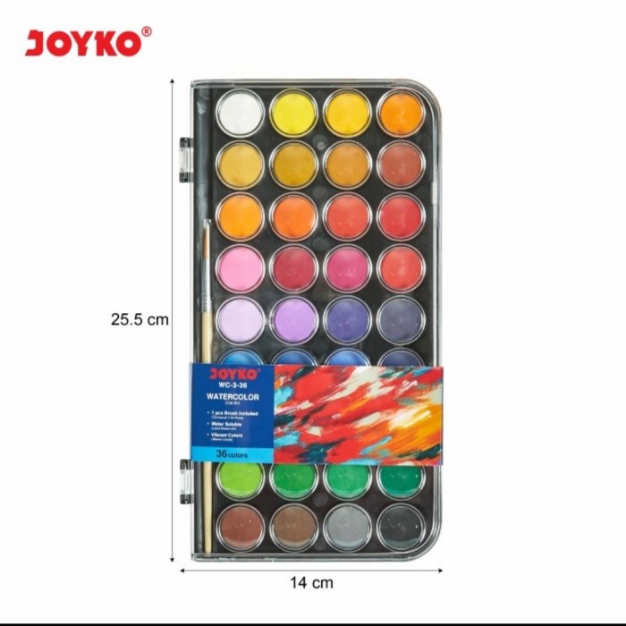 

Produk Terbaru Joyko Watercolor Set Cat Air Wc-3 Isi 36 Warna