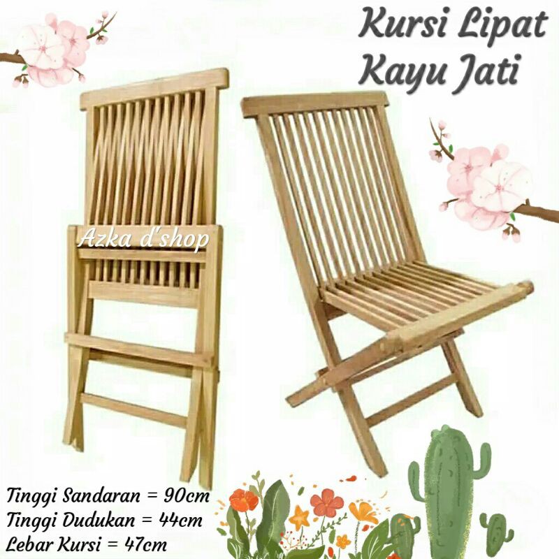 Kursi/Meja Lipat Kayu Jati/Kursi Meja Taman/Kursi Meja Cafe