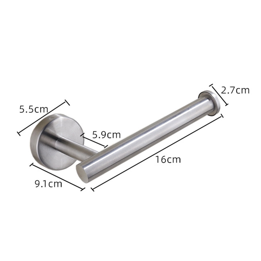 【COD Tangding】Adhesive Toilet Roll Holder Stainless Steel Towel Holder for Kitchen and Bathroom