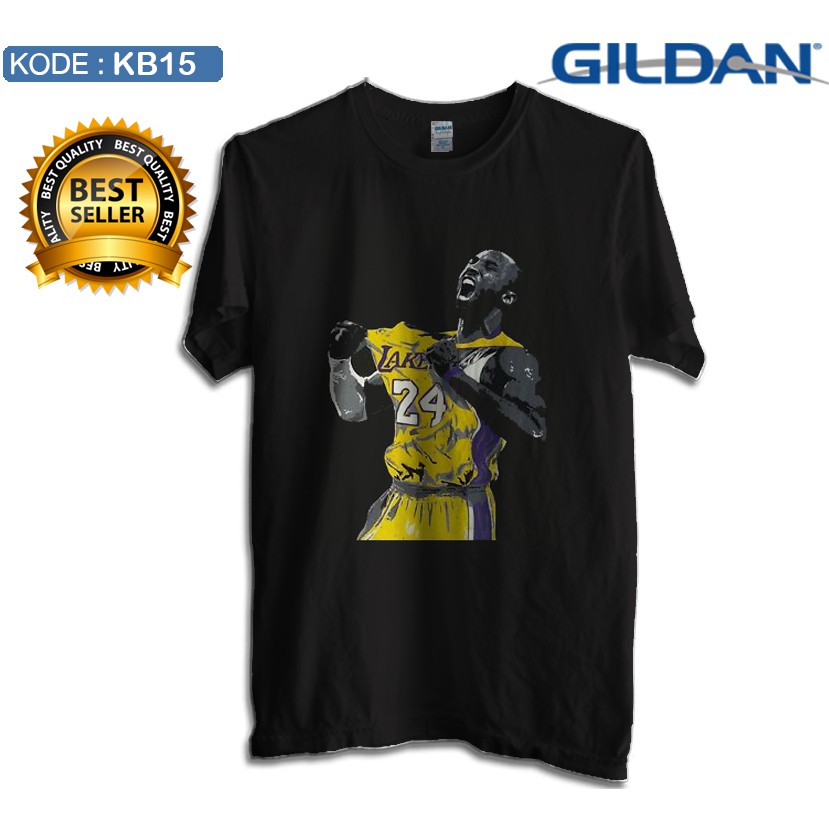 Kaos kobe bryant lakers - basketball shirt original gildan kb15