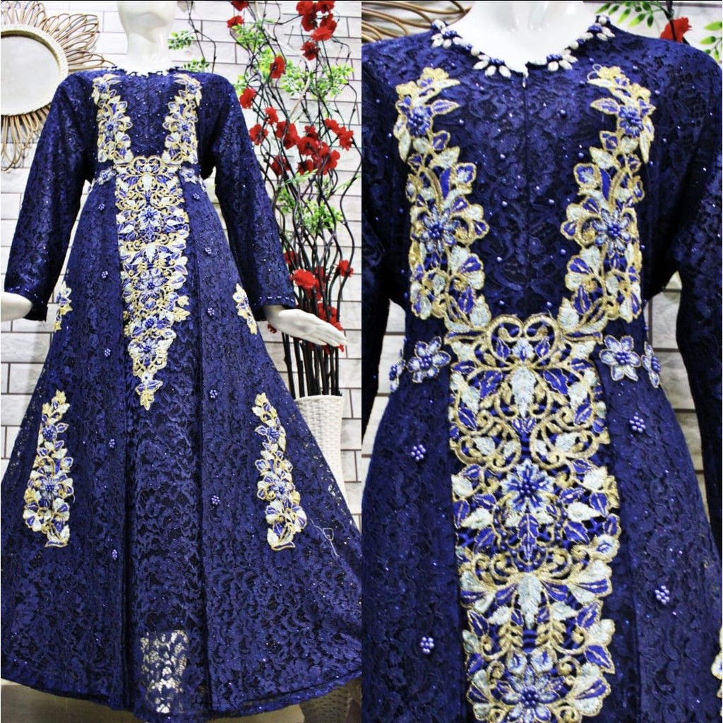 AM_FASHION>> GAMIS KAYLA BORDIR GAMIS BORKAT GAMIS PESTA DRESS PESTA BROKAT PAYET TERBARU-05