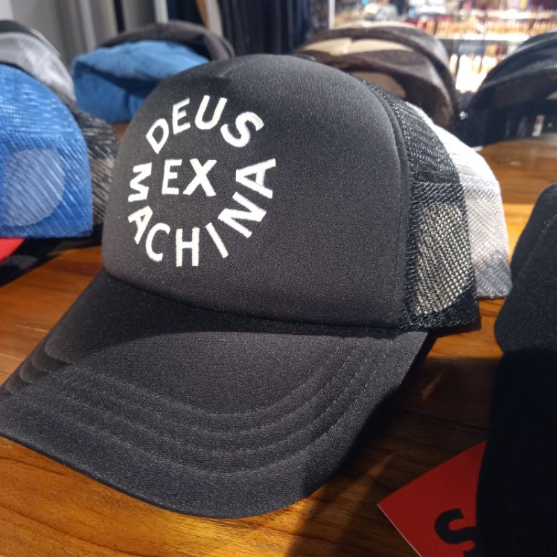 Topi Trucker Deus Original Warna hitam basic Topi Pria