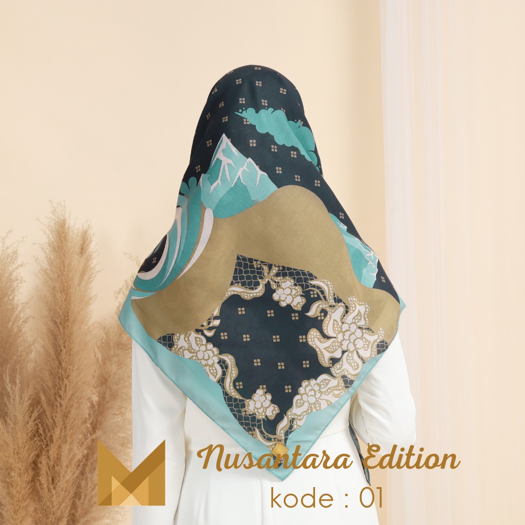 Meirista Hijab Nusantara Edition 01 | Kerudung Segi Empat Lasercut Segiempat Voal Premium Printing