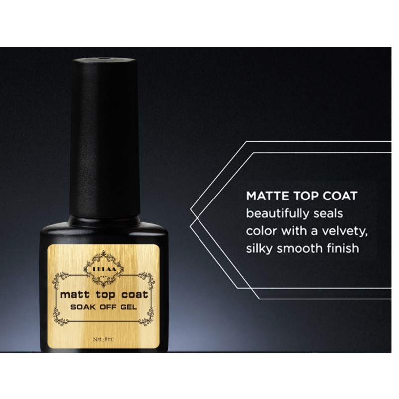 LULAA TOP COAT / LULA BASE COAT Termurah Top Coat Gel Primer + Base Coat Uv Gel Untuk Kutek Cat Kuku 8ml