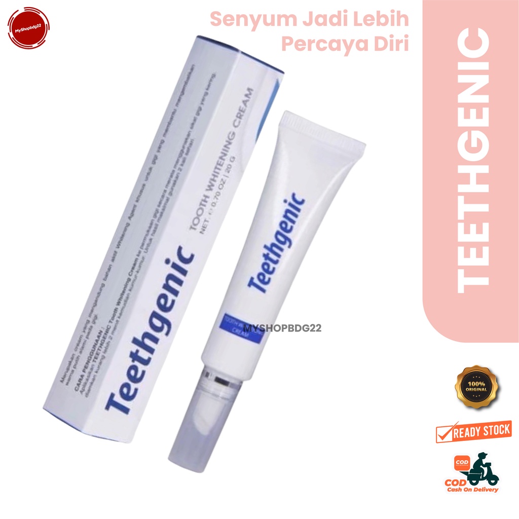 Teethgenic Tooth Whitening Cream 20 gr Krim Pencerah Pemutih Atasi Gigi Kuning By Myshopbdg22