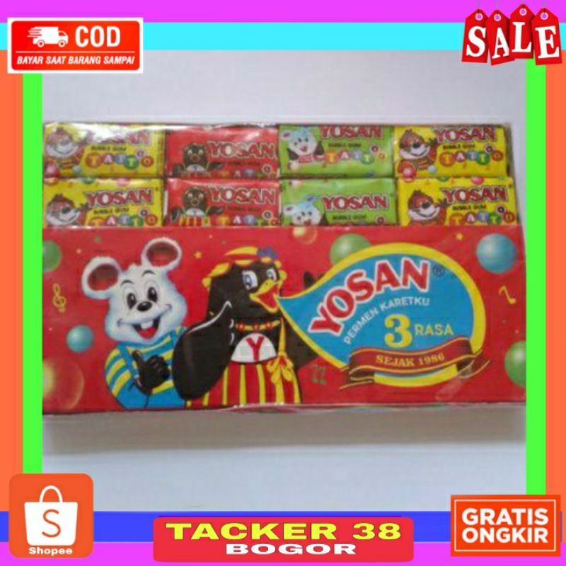 

YOSAN PERMEN KARET ANEKA RASA HARGA 1 PACK ISI 60 PCS