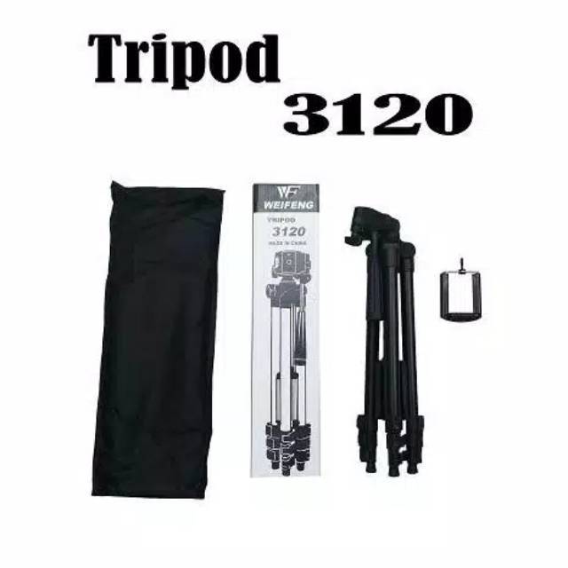 Tripod hp hitam 3120 black edition - tripod kamera 1M free holder-5