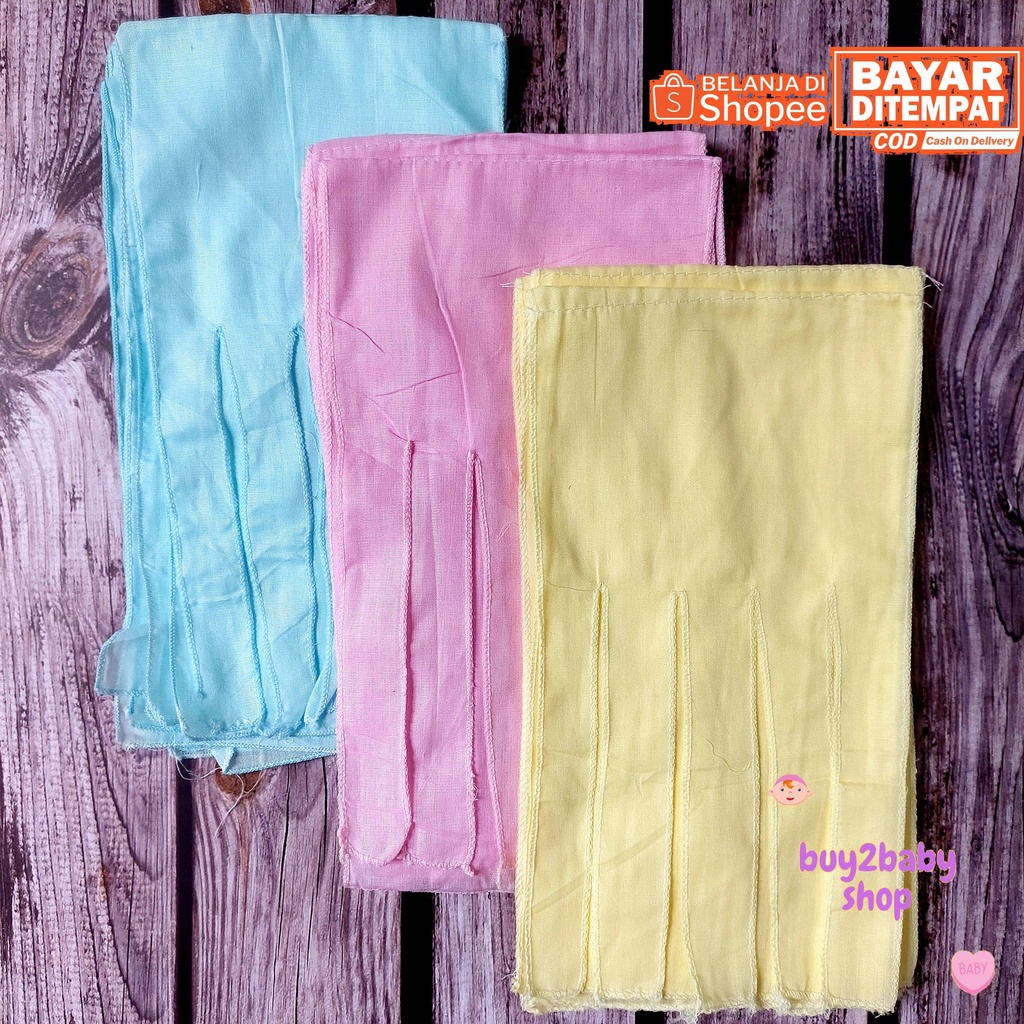 Gurita Bayi Putih &amp; Warna Polos Isi 6 PCS