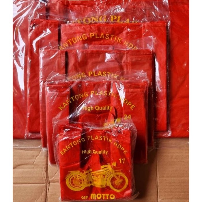 Kantong Plastik Merah Tebal Uk17, Uk24, Uk28, Uk35, Uk40