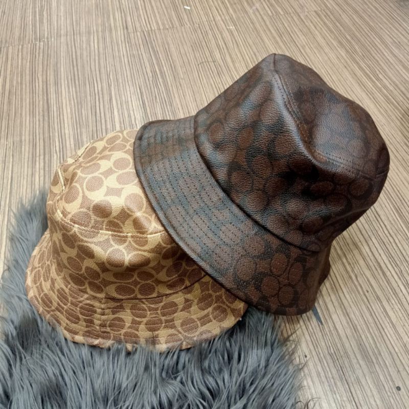 Topi Bucket Hat Coach Signature Topi premium impor