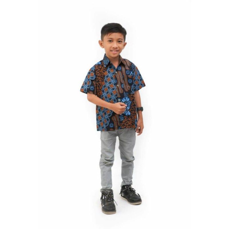 Hem Batik Anak Lengan Batik asli dari Pekalongan size S M L XL