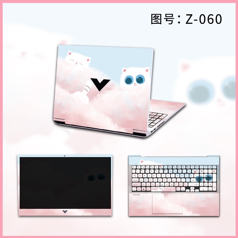3pcs Stiker Pelindung Keyboard Laptop Motif Print Kartun ABC Warna Polos Untuk HP Victus 7 16-D 16-E 16-B