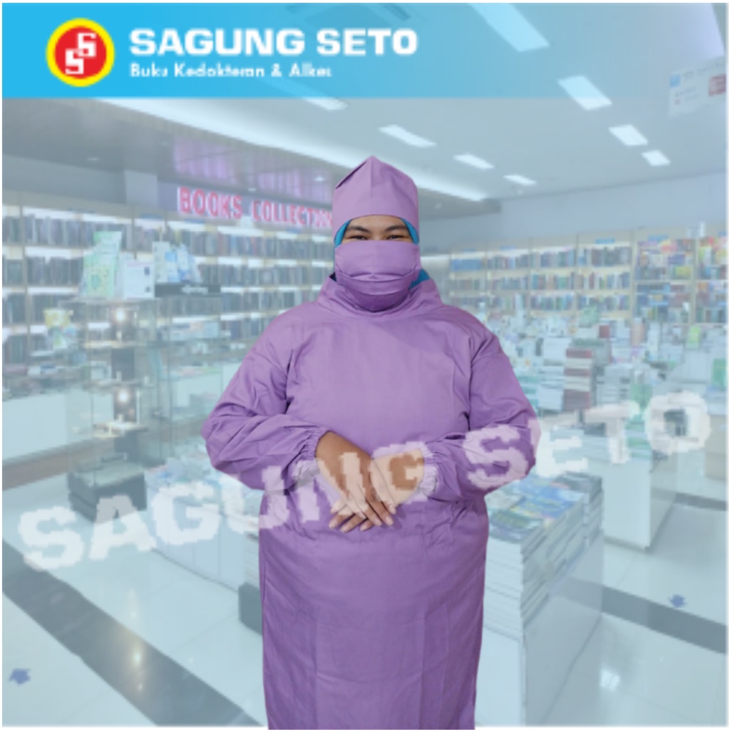 BAJU OK GOWN AMERICAN DRILL UNGU INDIGO