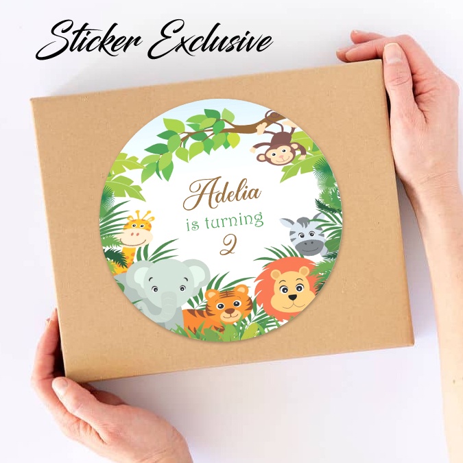 

50 STIKER / STICKER ANIMALS 2-4 UTK BAG / BENTO / SOUVENIR ULTAH ULANG TAHUN
