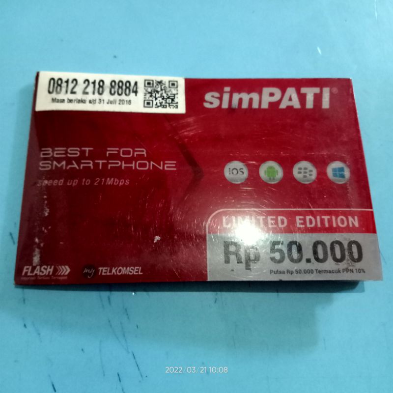 nomor cantik simpati 11 digit 08** 21 88884 nocan-kartu-perdana-telkomsel