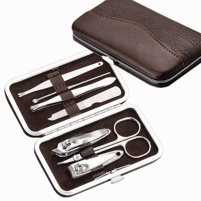 BOX EXCLUSIVE Manicure Pedicure Set 7 in 1 Peralatan Perawatan Gunting Kuku Set