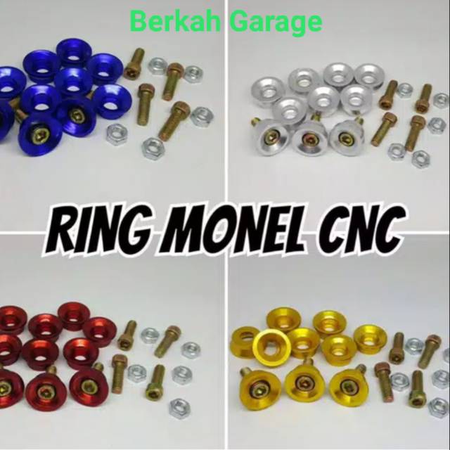 Monel Ring Variasi Model Mangkok Full Cnc Plus Baut Dan Mur Ukuran L10