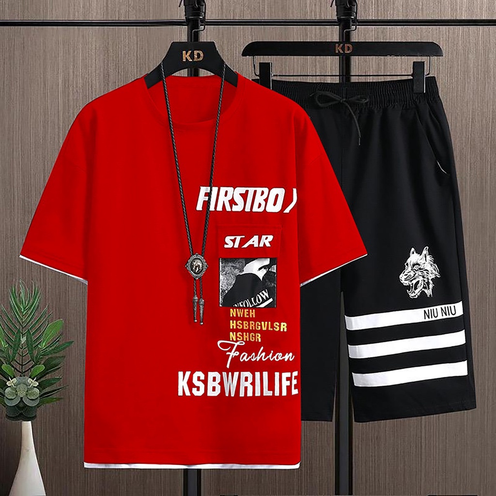 COD/ARPIOSSHOP - STELAN FIRSTBOY - SETELAN PRIA KEREN SATU SET ( KAOS + CELPEN )