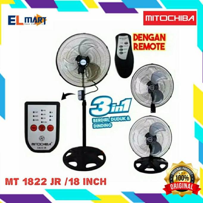 Mitochiba Kipas Angin Besi Tornado 18 inch MT 1822 JR - 1822JR Remote