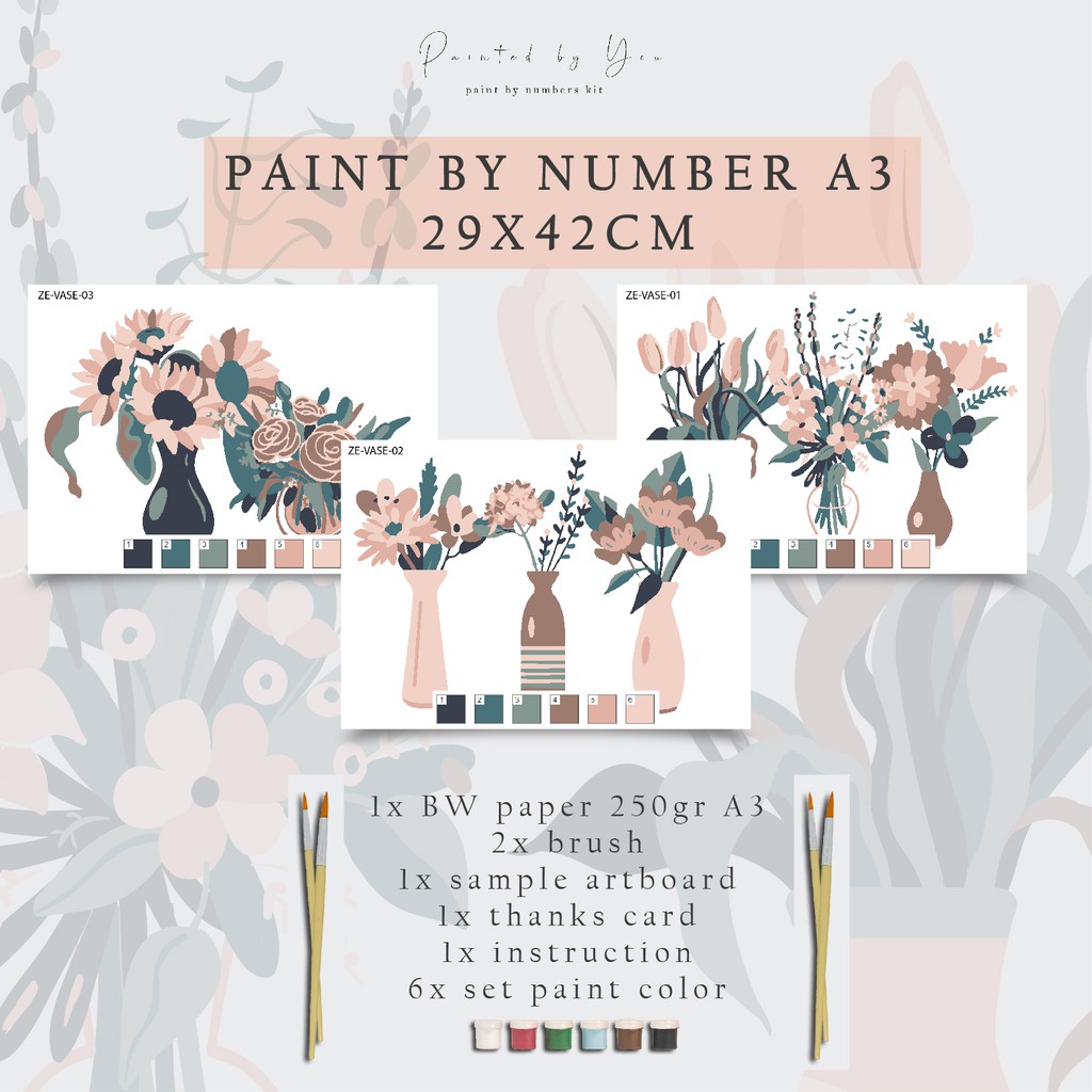 

Paint By Number Kit A3, VASE SERIES
