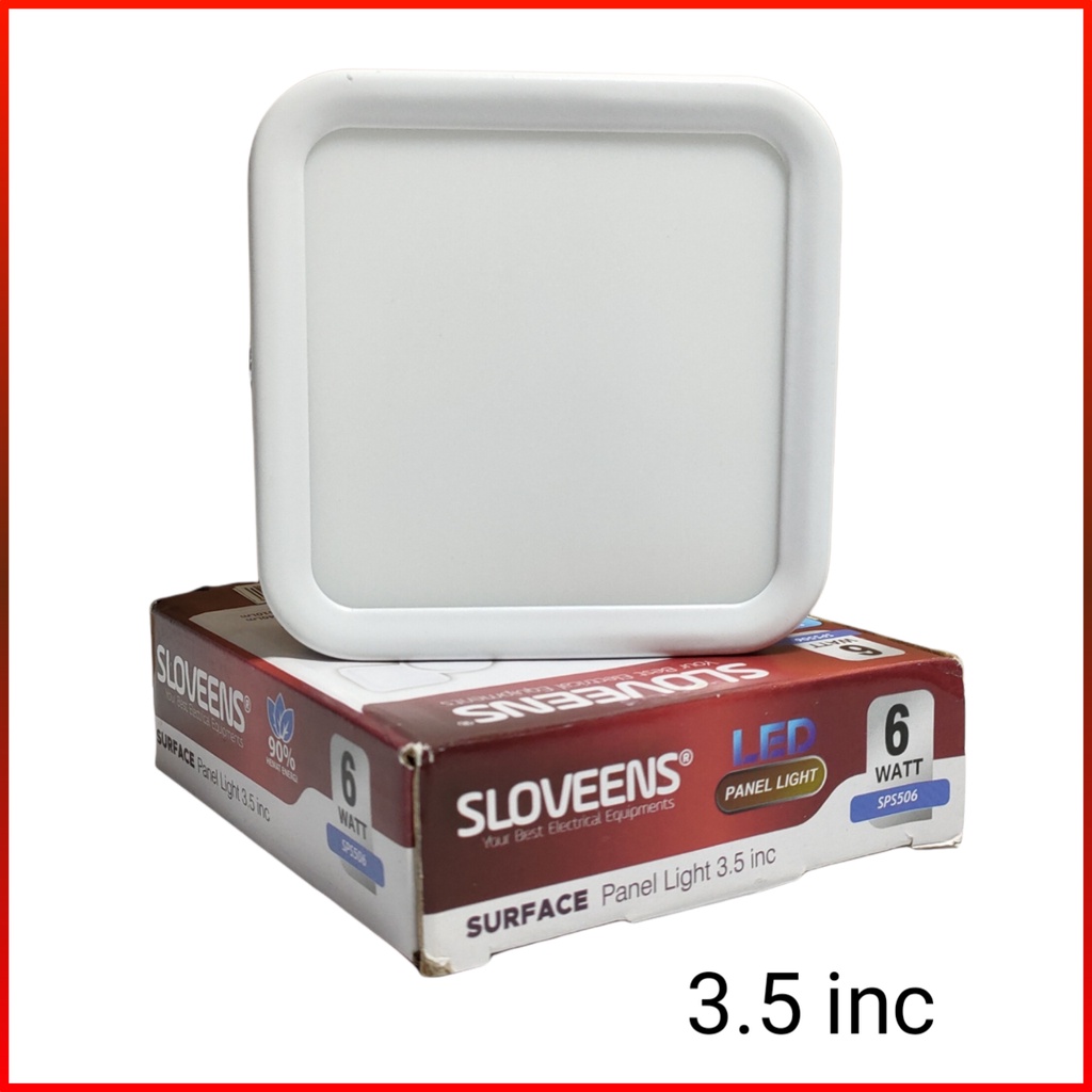 Sloveens Surface LED Panel Light Segi / LED Downlight OB Segi 6 Watt - Cahaya Putih &amp; Warm White