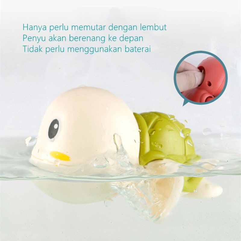 Mainan mandi bayi anak Ikan bergerak Paus Kurakura Penyu air model Berenang diputar Bath toys Murah Mainan Mandi Mainan Anak Mainan Bayi