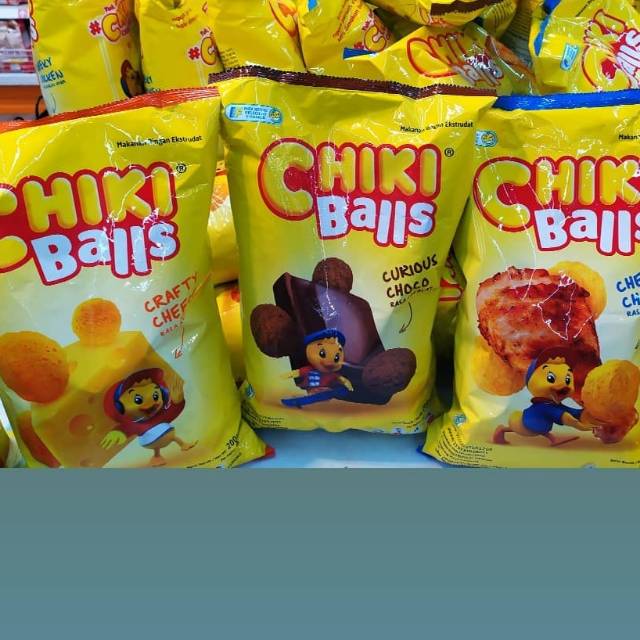 

Chiki balls JUMBO snack makanan ringan siantar COKLAT/ CHEESE KEJU / KALDU AYAM 200gr.