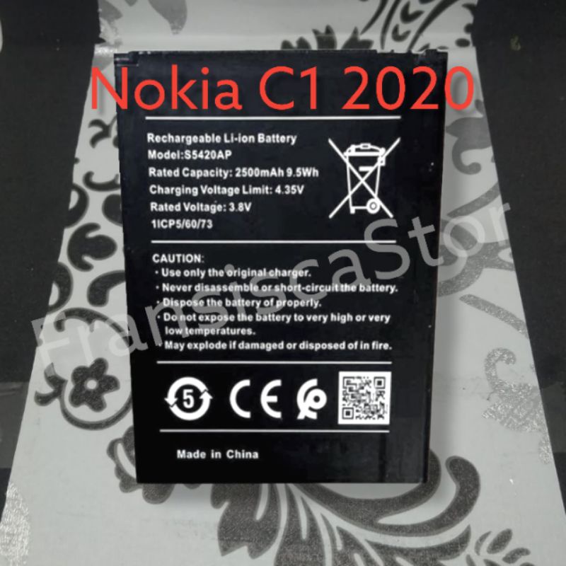 Batrai Nokia C1 2020 Batre S5420AP Nokia C 1 Android Go 1/16 Ram Original