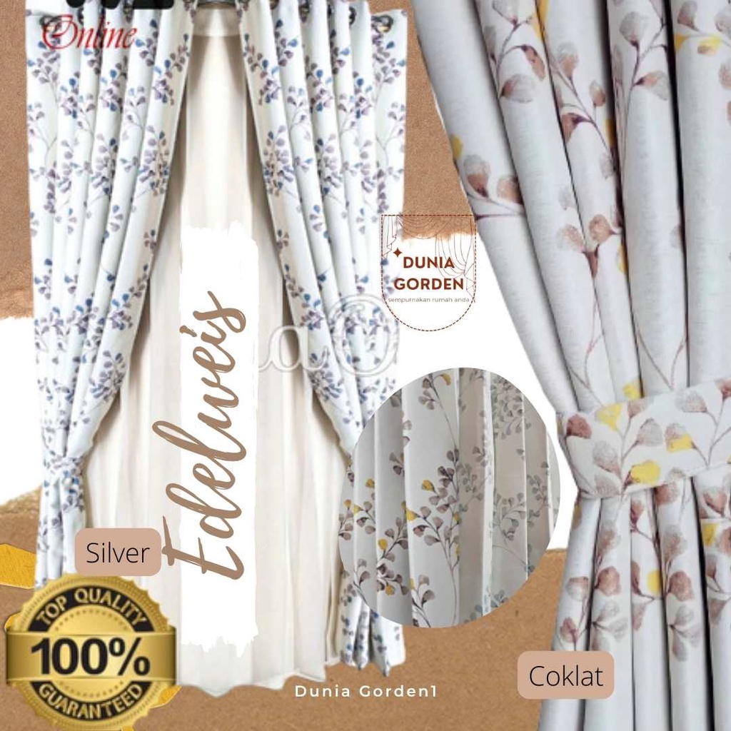 Gorden Motif Edeleweis Gorden Blackout Motif Daun Ranting Gorden Motif Blackout Gorden Jendela Motif
