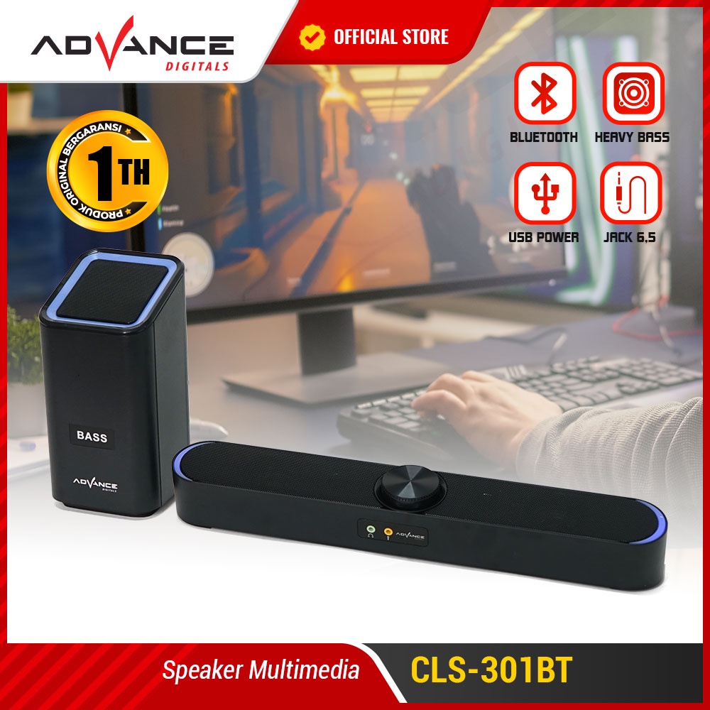 Advance Digitals CLS-301BT Soundbar Multimedia Speaker Subwoofer Bluetooth Bass