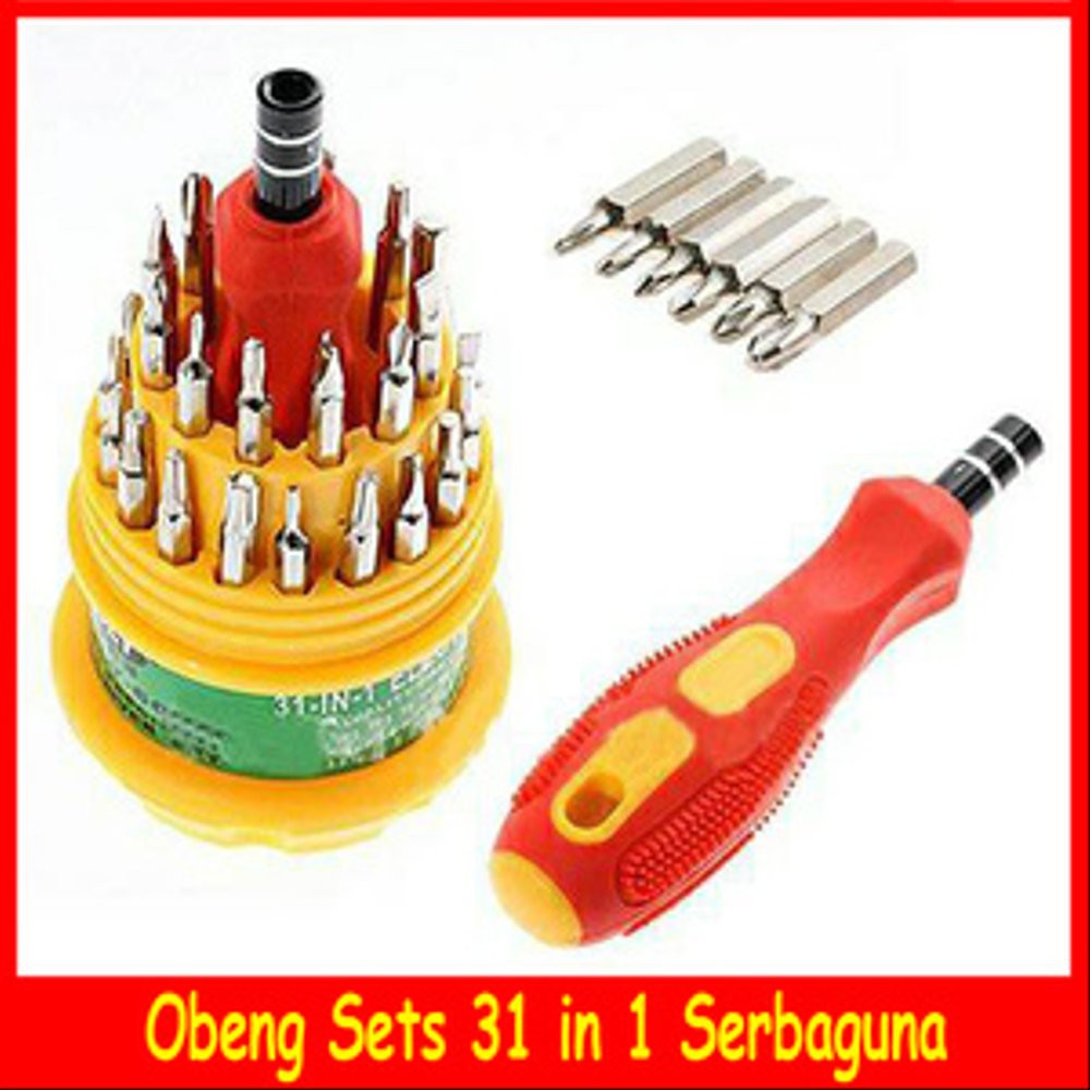 PROMO!!! Obeng set multi 31 in 1 Screwdriver Handphone Elektronik Hp Laptop