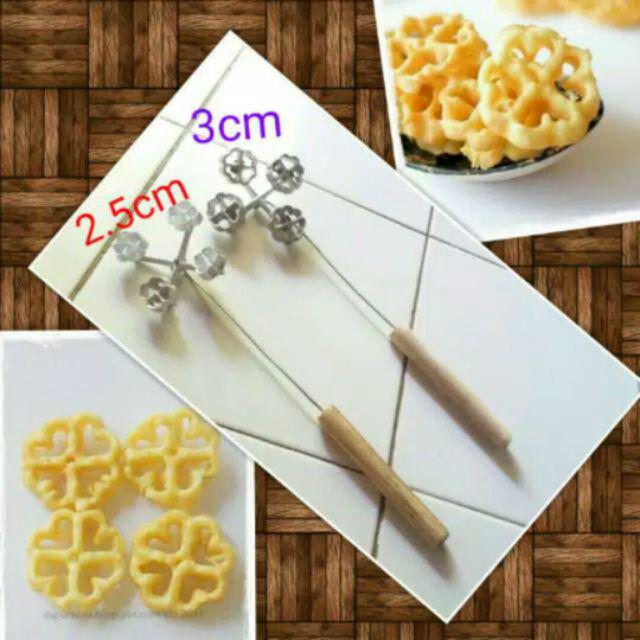 Cetakan Kue Kembang Goyang Paket Duo Gandeng Kecil