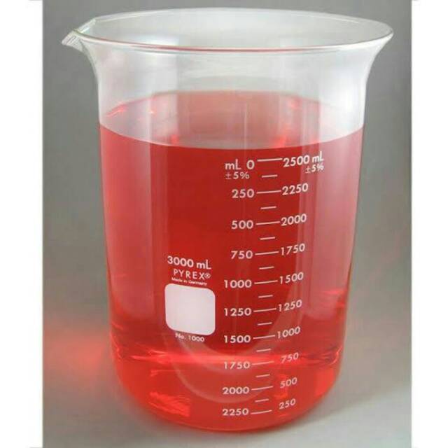 Beaker Glass 2000ml Pyrex Gelas kimia 2000ml Pyrex Gelas piala 2000ml Pyrex