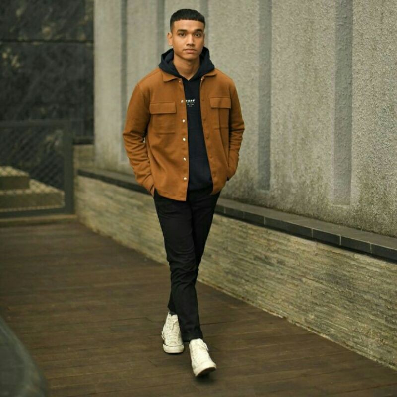 SHACKET JACKET PREPP 'LIGHTBROWN' SIZE L