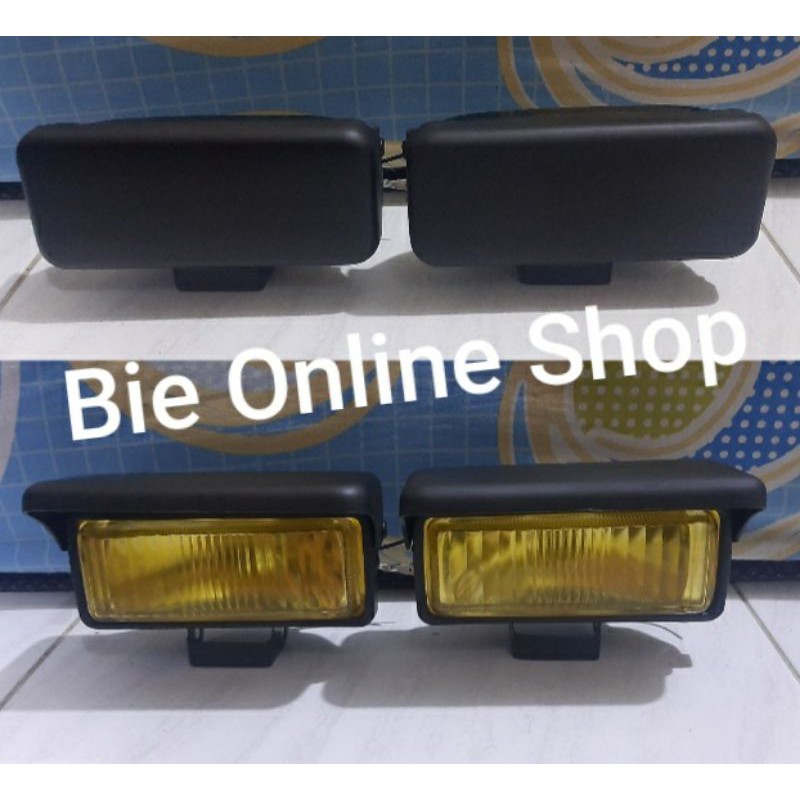 LAMPU FOGLAMP FOG LAMP KOTAK KUNING TOPI POLOS