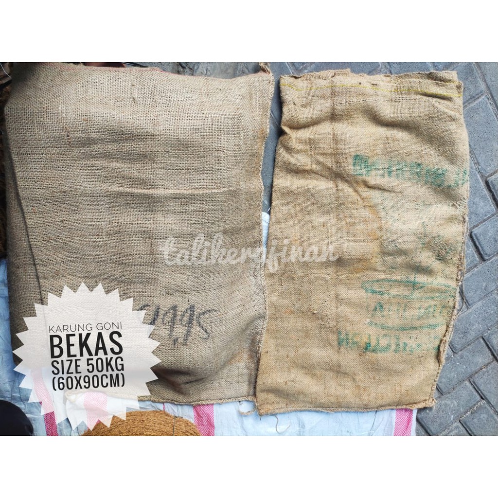 Karung goni bekas kacang size 50kg harga satuan