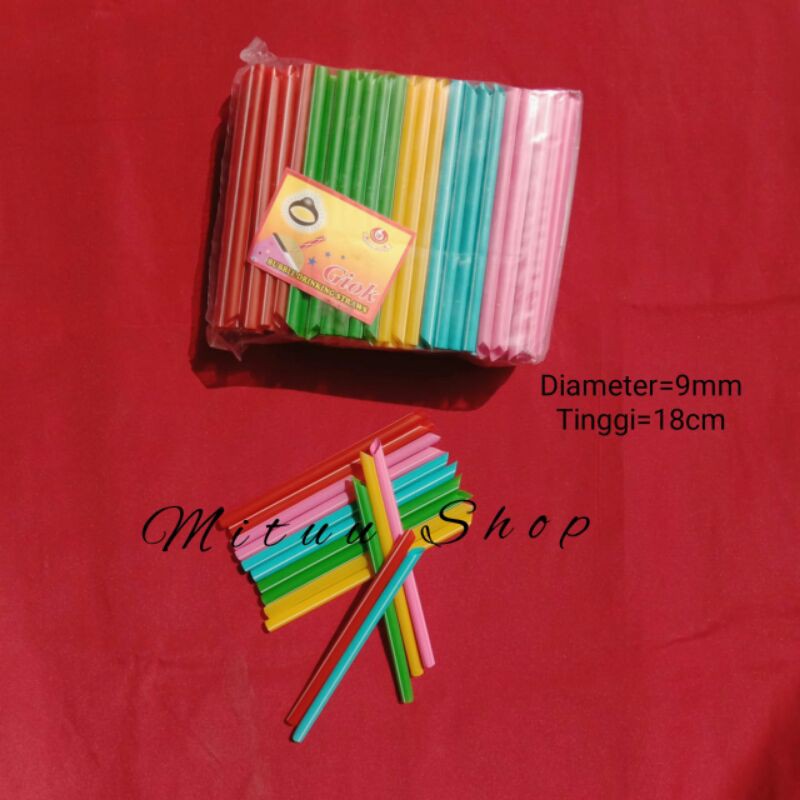 Sedotan Bubble/ Sedotan Kilo (Kombi)/Sedotan Runcing/Sedotan Plastik Warna/Sedotan Steril Higienis