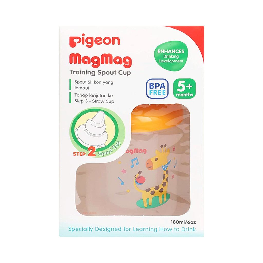 Pigeon MagMag Step 2 Training Spout Cup Cangkir Minum Bayi 5+ Bulan 180ml