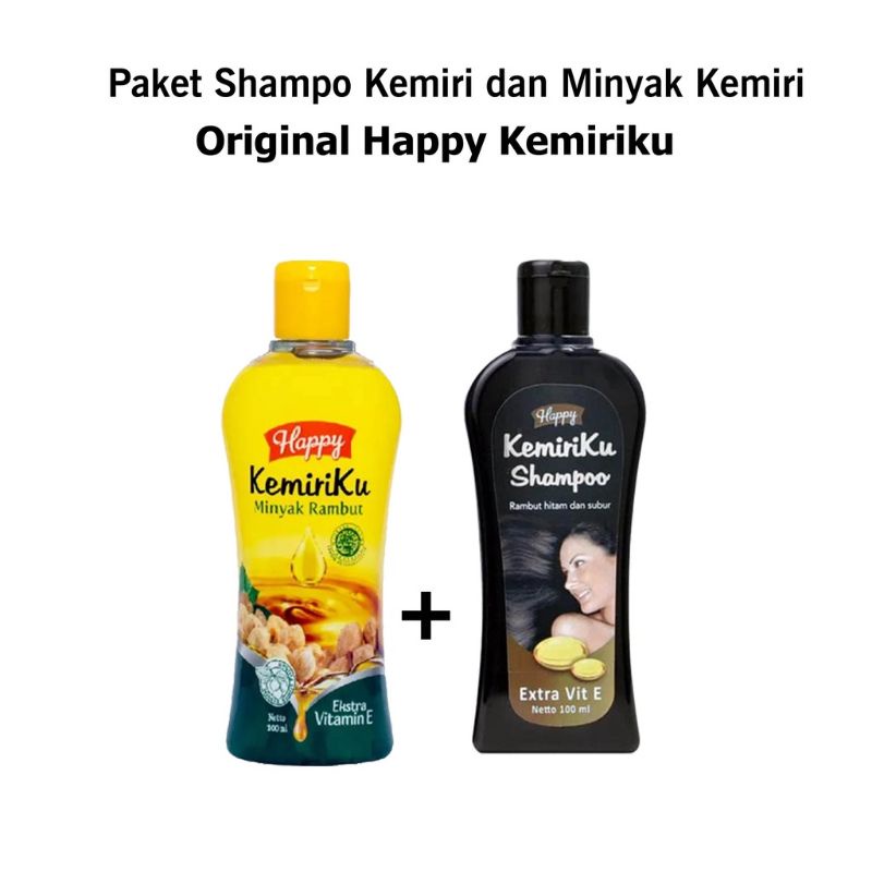 paket hemat perawatan rambut shampo + minyak rambut kemiriku