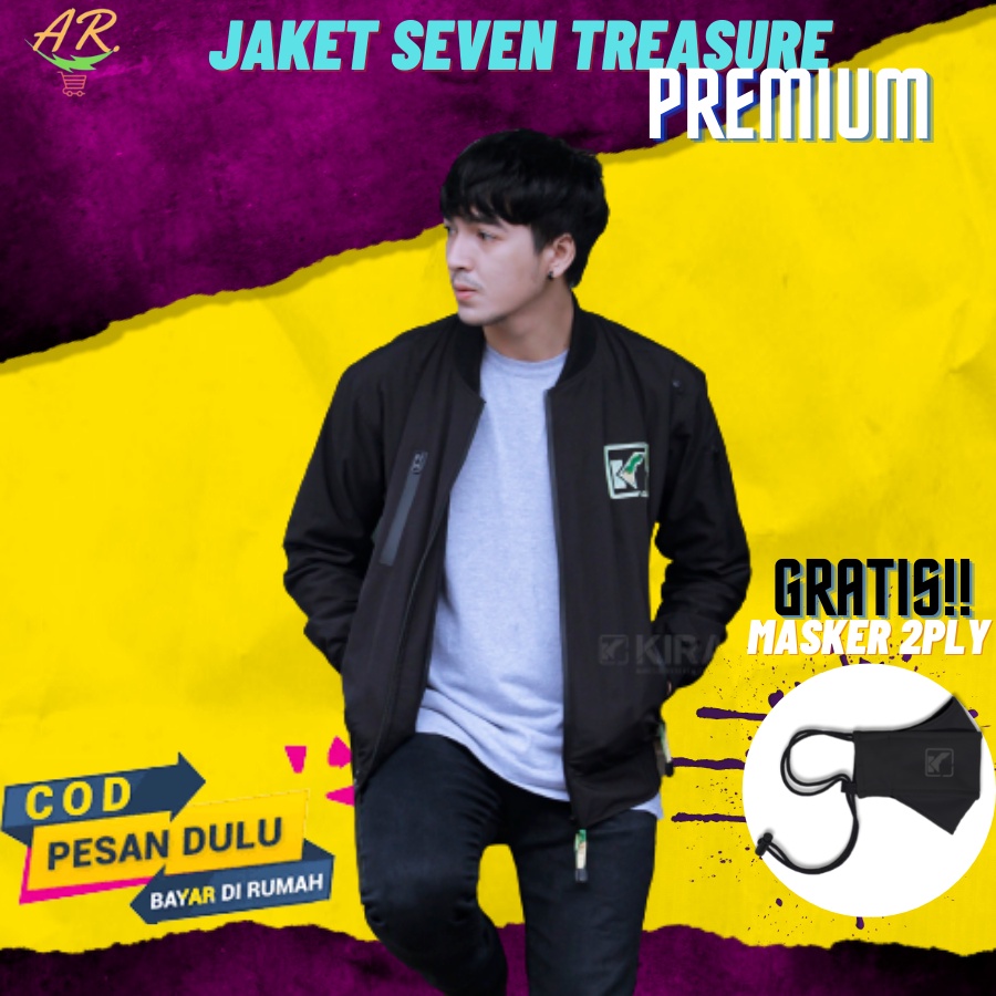 New Arrival JAKET PRIA OUTDOOR LORENG EXCLUSIVE SEVEN jaket SAKU TAHAN AIR HITAM FASHION KOREA trand