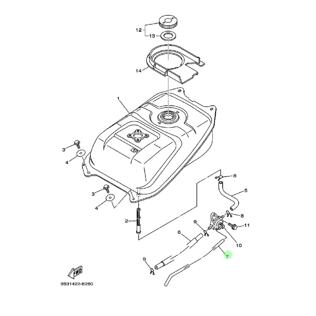 PIPE 3 PIPA SELANG HISAP HAWA UDARA VAKUM INTAKE INTEK VEGA R NEW JUPITER Z 110 BURHAN ORIGINAL YGP 5TF-F4313-00