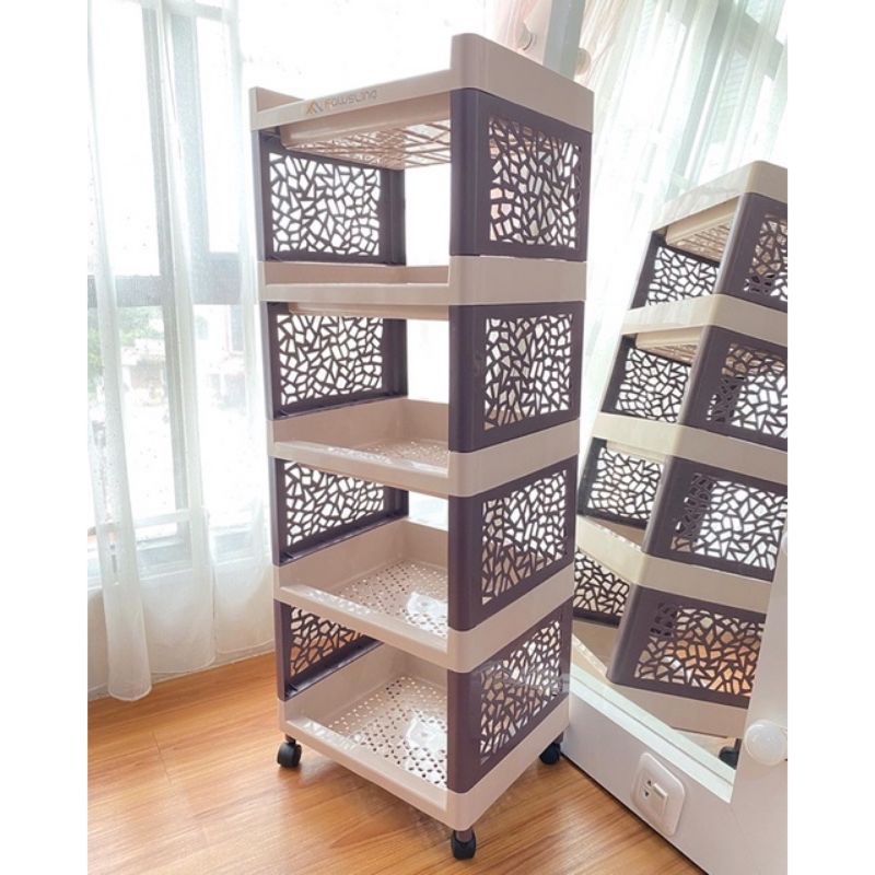 Rak Fawsline 5 Susun Ada Roda / Rak Serbaguna 5 Tingkat